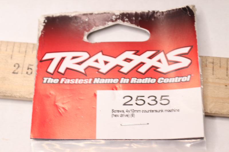 (6-Pk) Traxxas Countersunk Machine Hex Drive Screws 4mm x 10mm 2535