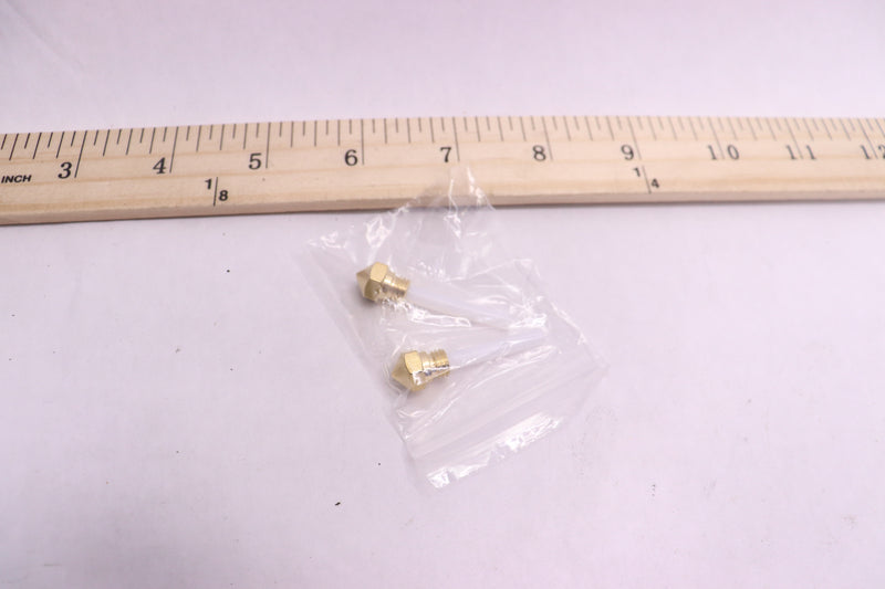 (2-Pk) Hotend Extruder Nozzles w/ PTFE Tubes Brass 36mm