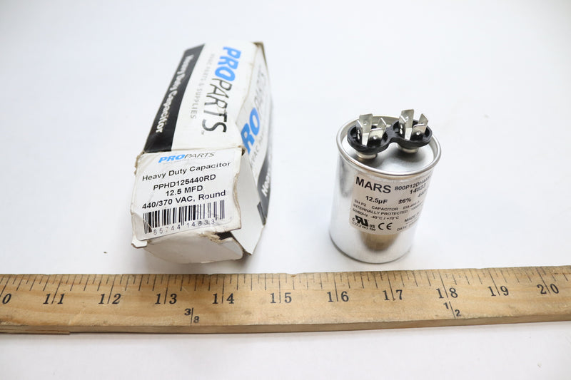 Mars Double Run Capacitor Round 440-Volt 12.5 MFD 50/60HZ 14833