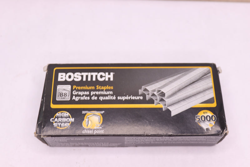 (5000-Pk) Bostitch Premium Staples High Carbon Steel 1/2" W x 1/4" L STCR21151/4