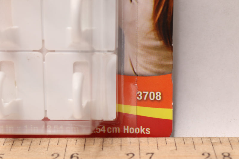 (8-Pk) Magic Mounts Self-Stick Utility Hooks Misc Hangers 1" x 1" 3708