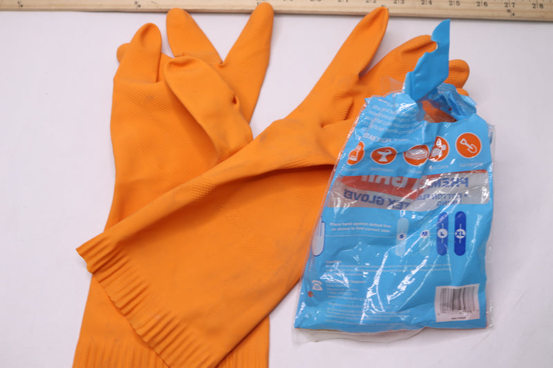 (Pair) Diamond Ultra Grip Heat Resisting Soft Cotton Flock Lining Gloves X-Large