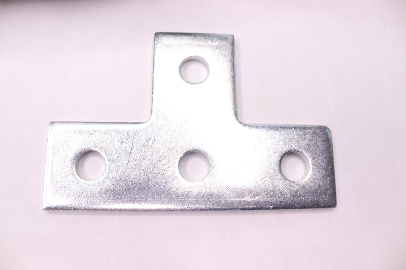 (25-Pk) Dottie 4-Hole Flat T Plate Fitting Electro-Galvanized Steel SFPT4