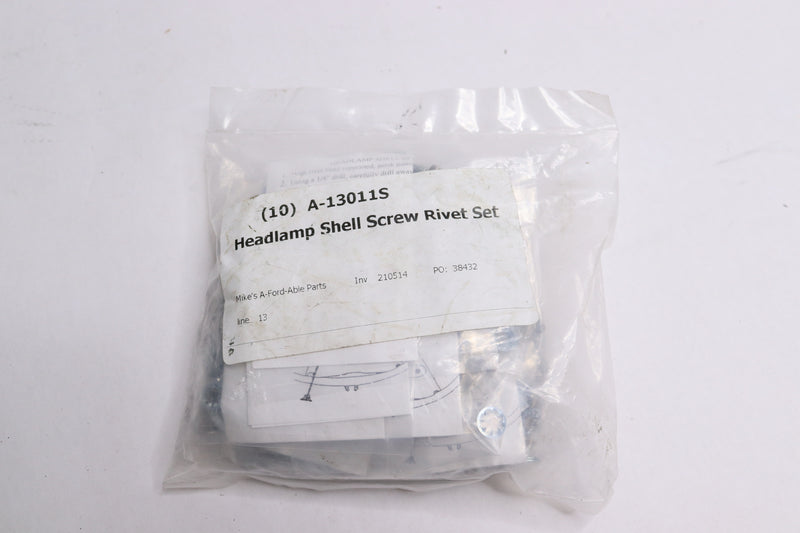 (10) Headlamp Shell Screw Rivet Set A-13011S