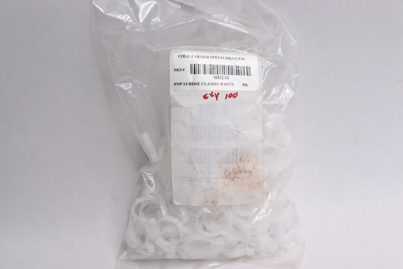 100-Pack Masterflex Acetal Copolymer Hose Clamp 0.702" x 0.801" EW-06832-14