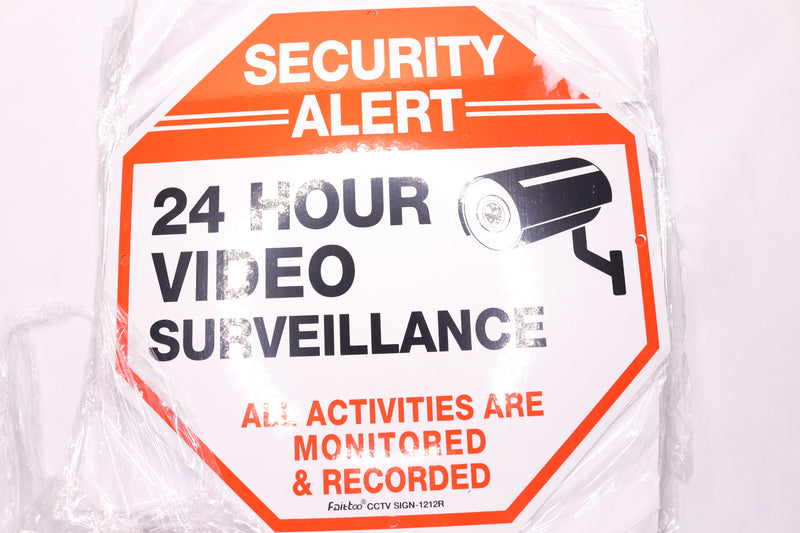 Sigo Signs Warning Security Alert Video Surveillance Sign Aluminum 12" x 12"