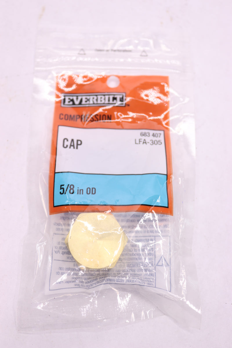 Everbilt Compression Cap Lead-Free Brass 5/8" OD 683 407