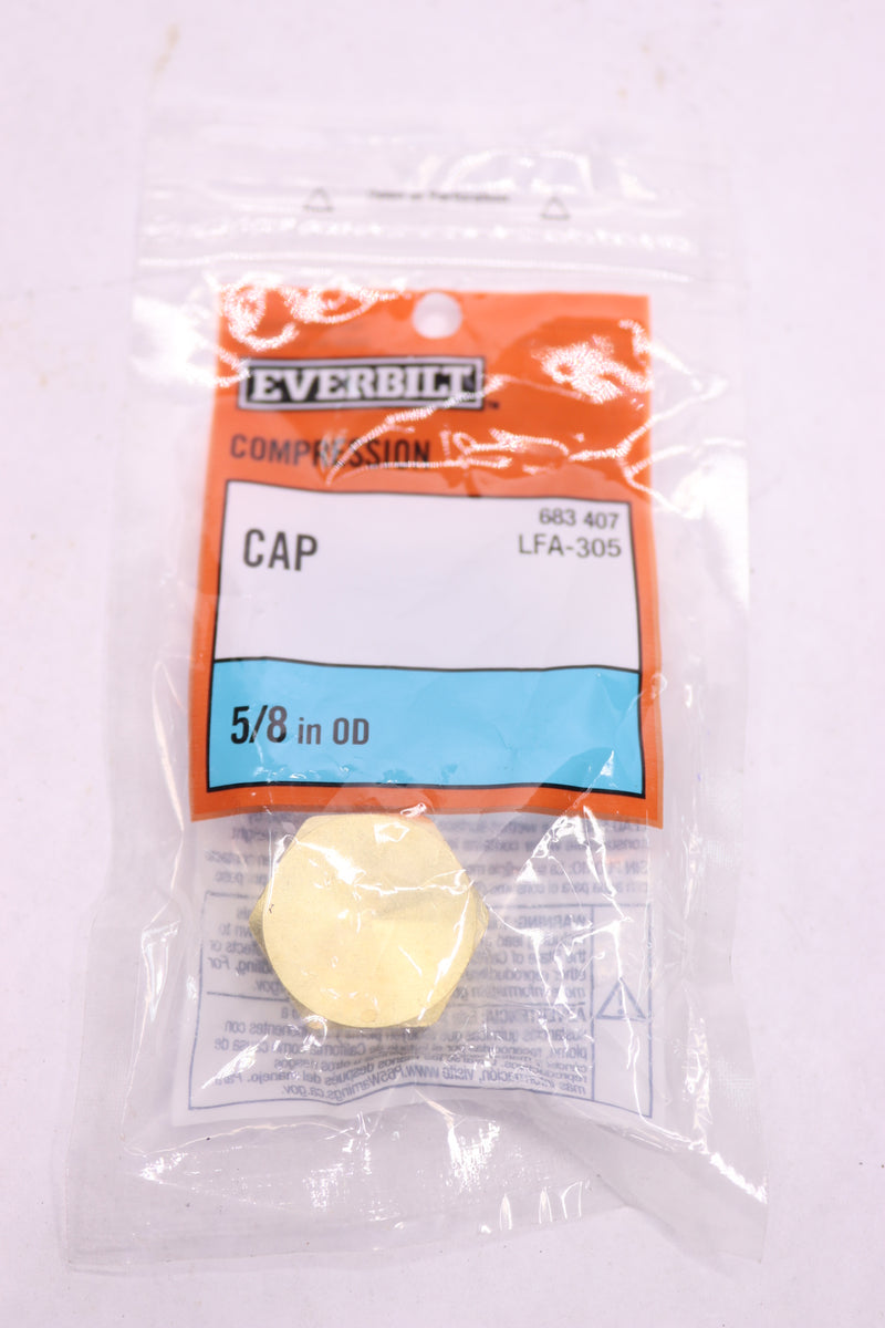 Everbilt Compression Cap Lead-Free Brass 5/8" OD 683 407