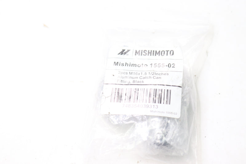 2-Pack -Mishimoto Catch Can Fitting Aluminum Black M16 x 1.5" 1555-02