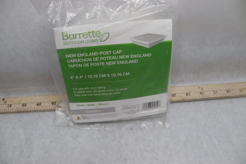 Barrette Post Cap Vinyl White 73044950