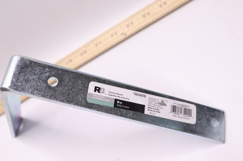 RB Corner Brace Zinc-Plated Steel 8" x 1-1/4" 3632078