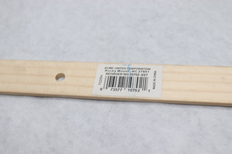 Acme Hole Punched Wood Ruler English and Metric with Metal Edge 12" 10702