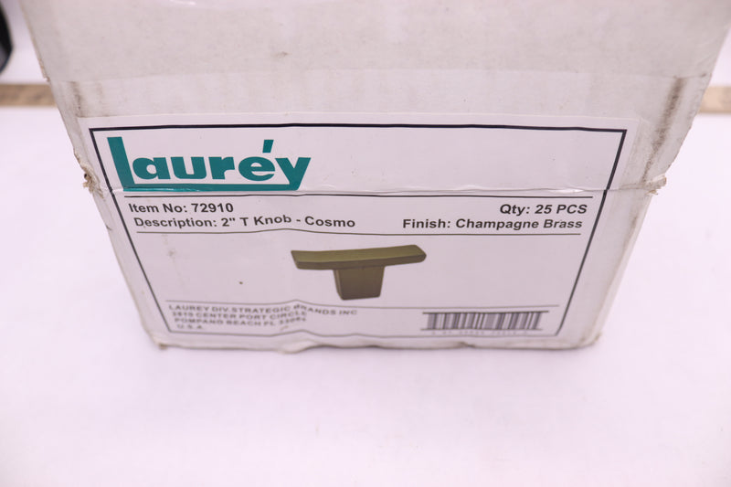(25-Pk) Laurey T- Knob Champagne Bronze 2" 72910