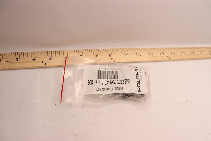 (4-Pk) Polaris Hex Flange Screw 10 mm x 1.5 mm x 30 mm 7519803