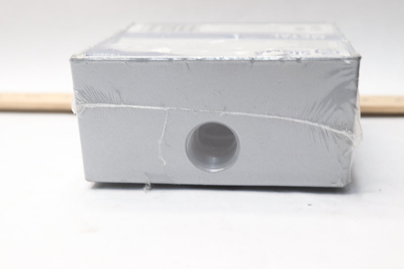 Sigma Engineered Solutions 3 Hole 2-Gang Outlet Box Gray 1/2" 14350