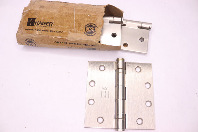 (3-Pk) Hager Full Mortise Ball Bearing Temp Hinge Dull Chrome 5" X 4-1/2"