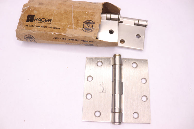 (3-Pk) Hager Full Mortise Ball Bearing Temp Hinge Dull Chrome 5" X 4-1/2"