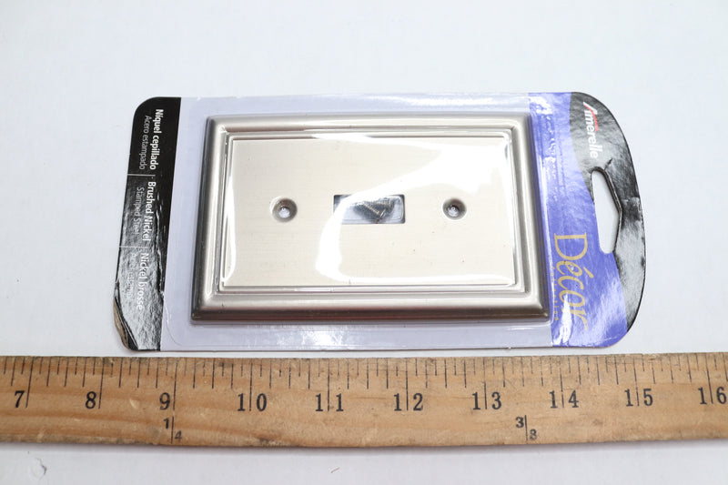 Amerelle Chelsea 1-Gang Stamped Steel Toggle Switch Wall Plate 149TBN