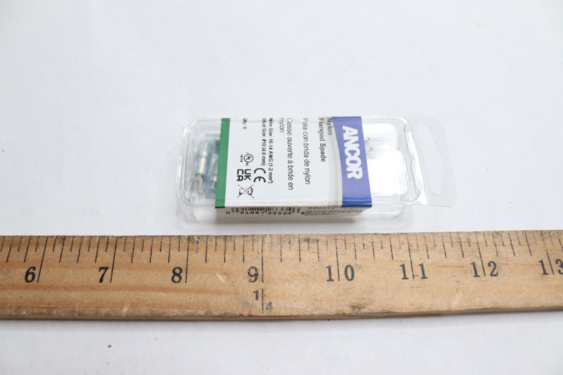 (6-Pk) Ancor Nylon Flanged Spade 16-14 WG