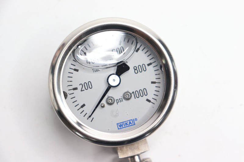 Wika Pressure Gauge 0 to 1,000 psi 2-1/2" Dial x 1/4" Thread 56453830