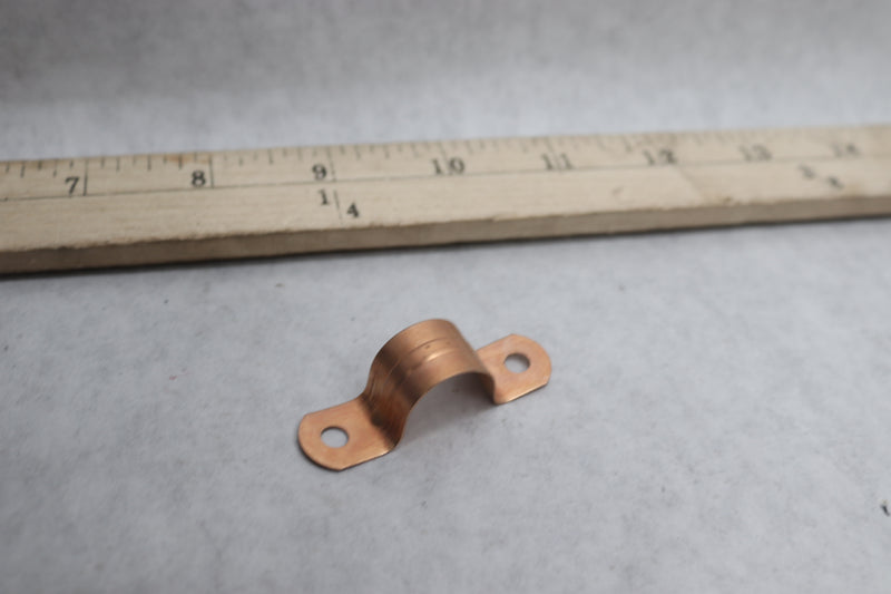 Piers Heavy Duty 2-Hole Pipe Strap Copper Coated 1/2" PPS-CC12
