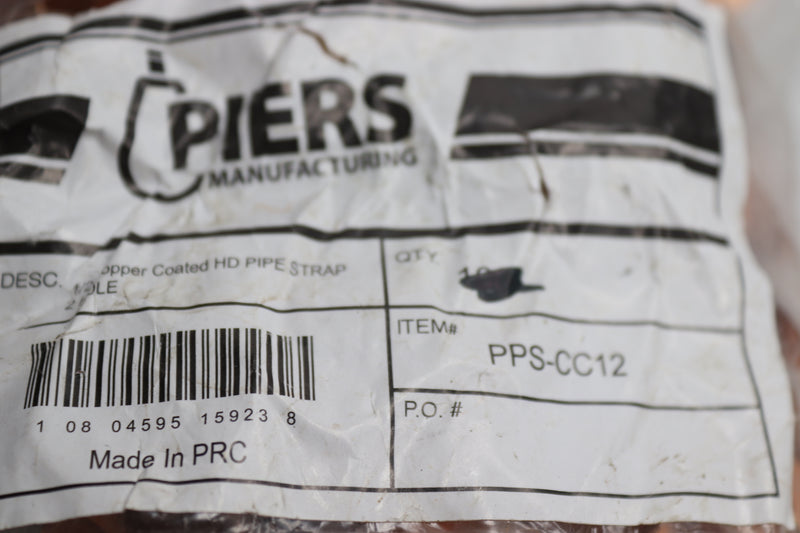Piers Heavy Duty 2-Hole Pipe Strap Copper Coated 1/2" PPS-CC12