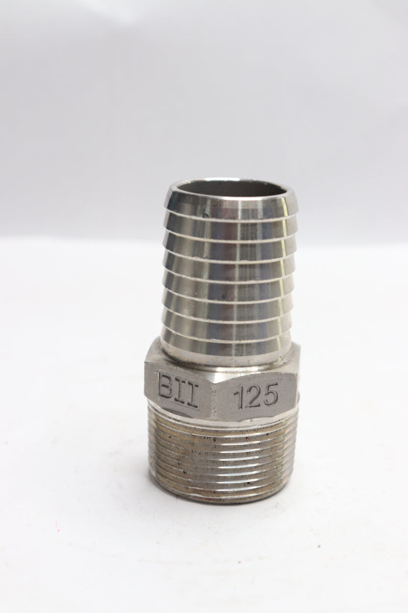 BII Barbed Hose Fitting Male Adapter Steel 5/8" x 1/2" 125