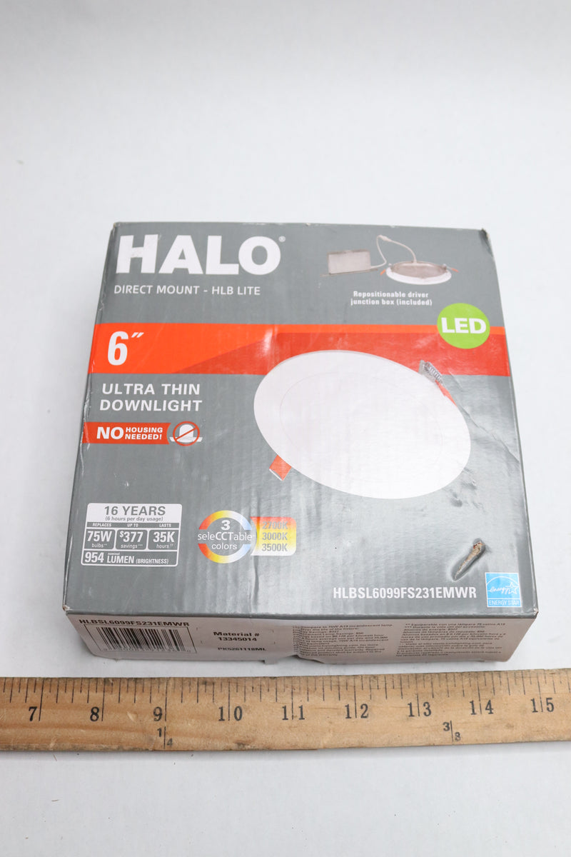 Halo LED Smooth Lens Ultra-Thin Downlight 120V HLB Lite 90 CRI 900 Lumens