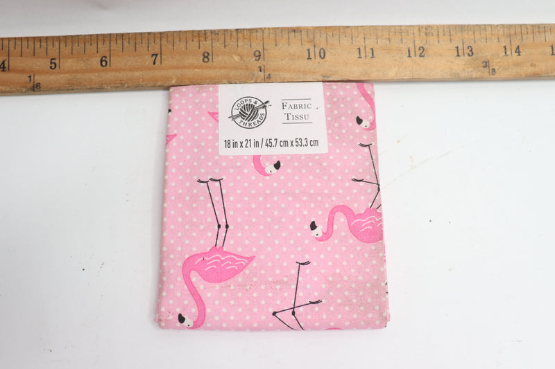 Loops & Threads Fabric Fat Quarter Flamingos Cotton 18" x 21" 509541