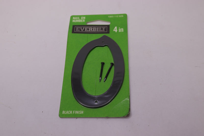 Everbilt Nail-On Number 0 Black Aluminum 4" 30406