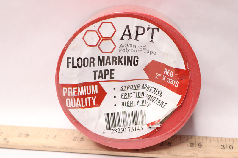 APT Floor Marking Tape Red 6 mil Thick 2" x 33 Yrd
