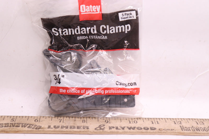 (5-Pk) Oatey Plastic Standard Clamp Gray 3/4" 33524