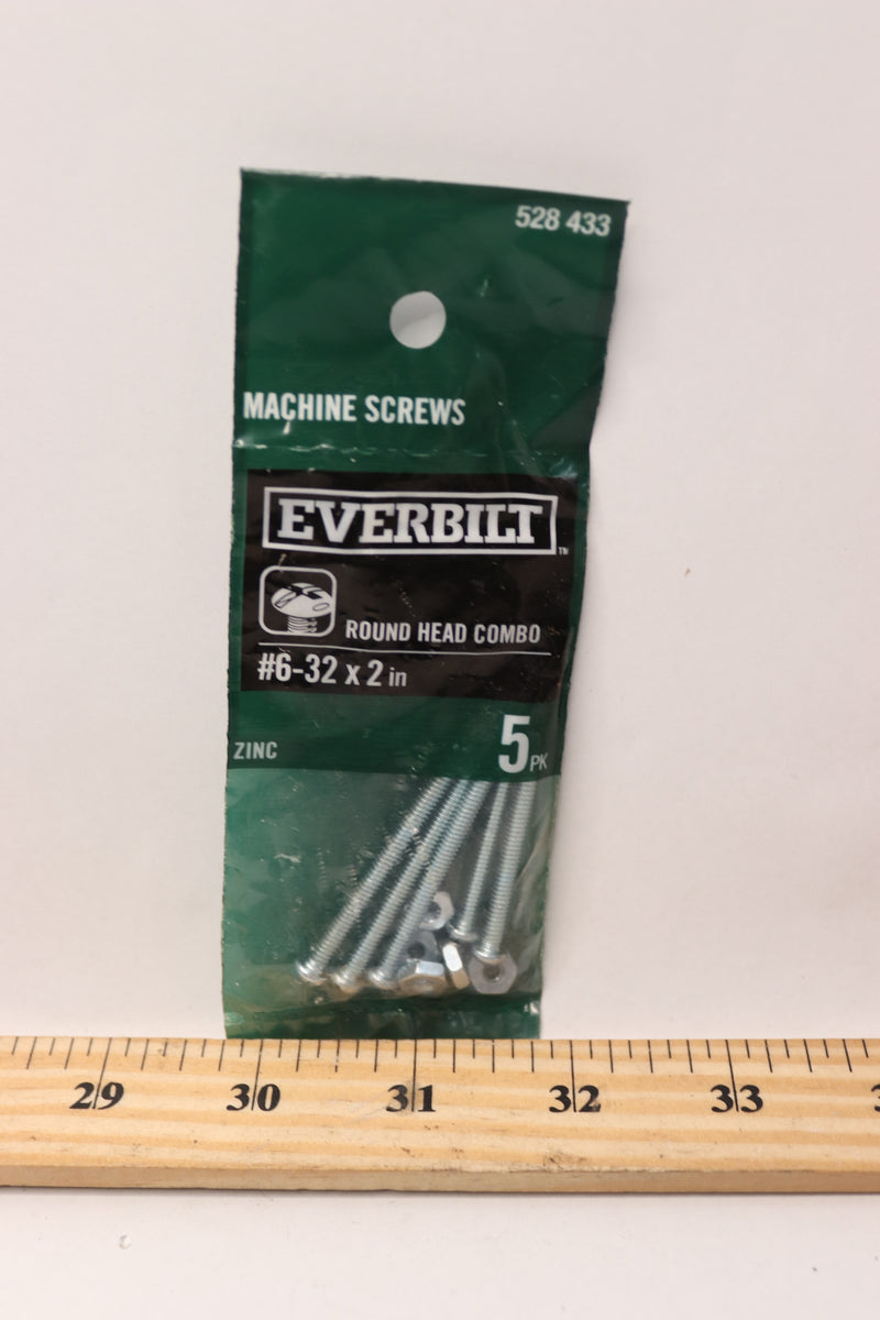 (5-Pk) Everbilt Round Head Combo Machine Screw