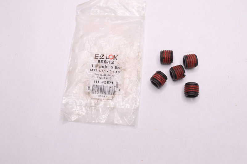 (5-Pk) E-Z LOK Threaded Insert Standard Wall Carbon Steel 1.75" x 3/4"-10 650-12