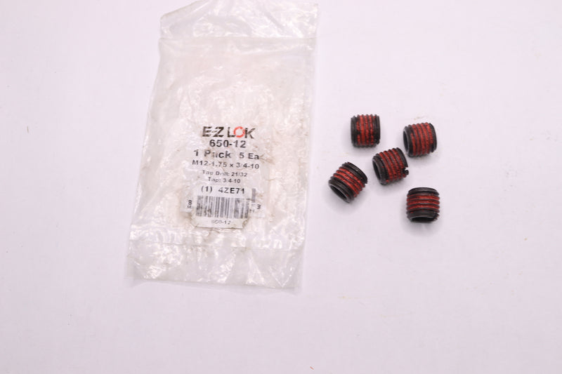 (5-Pk) E-Z LOK Threaded Insert Standard Wall Carbon Steel 1.75" x 3/4"-10 650-12