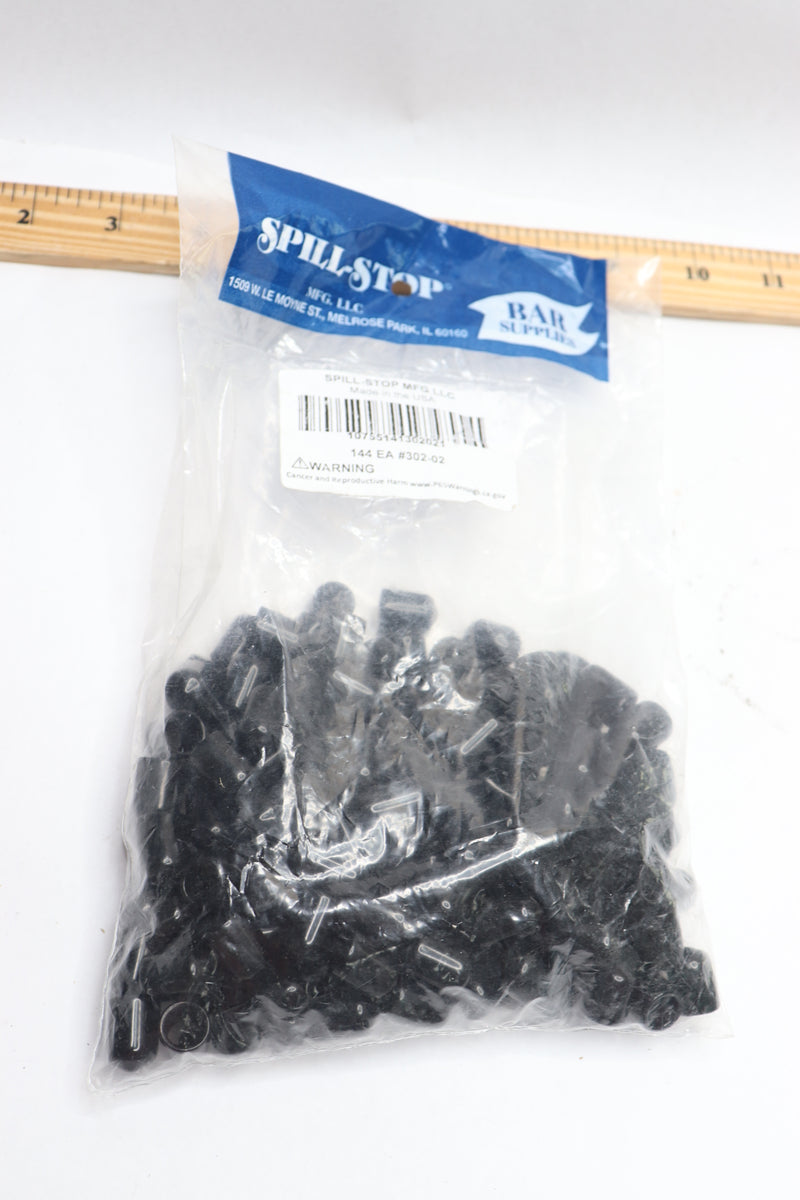 (144-Pk) Spill-Stop Dust Cap Black 1/2" Long 302-02
