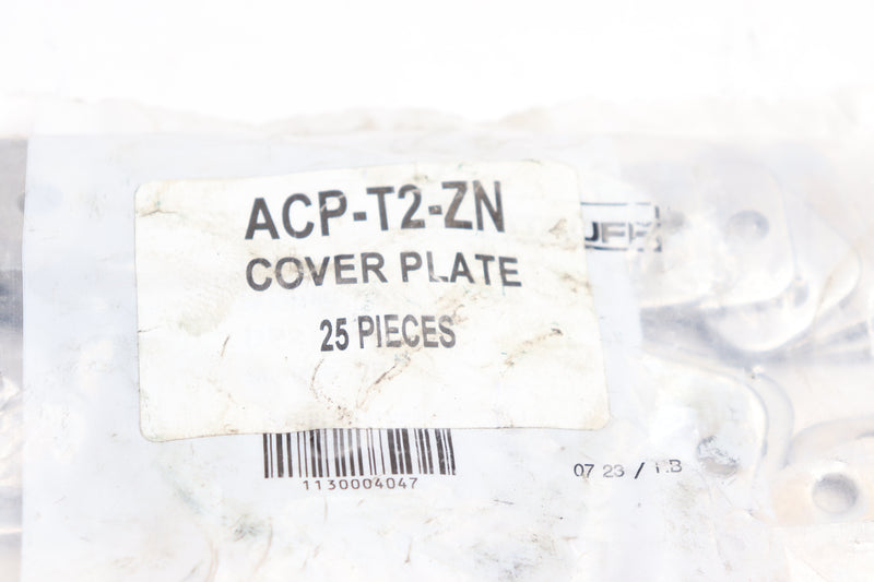 (25-Pk) ACPT Twin Series Cover Plate Zinc Nickel ACP-T2-ZN