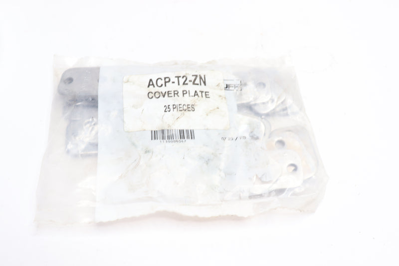 (25-Pk) ACPT Twin Series Cover Plate Zinc Nickel ACP-T2-ZN