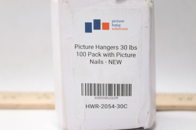 (100-Pk) Picture Hang Solutions Professional Picture Hooks w/ Nails HWR-2054-30C