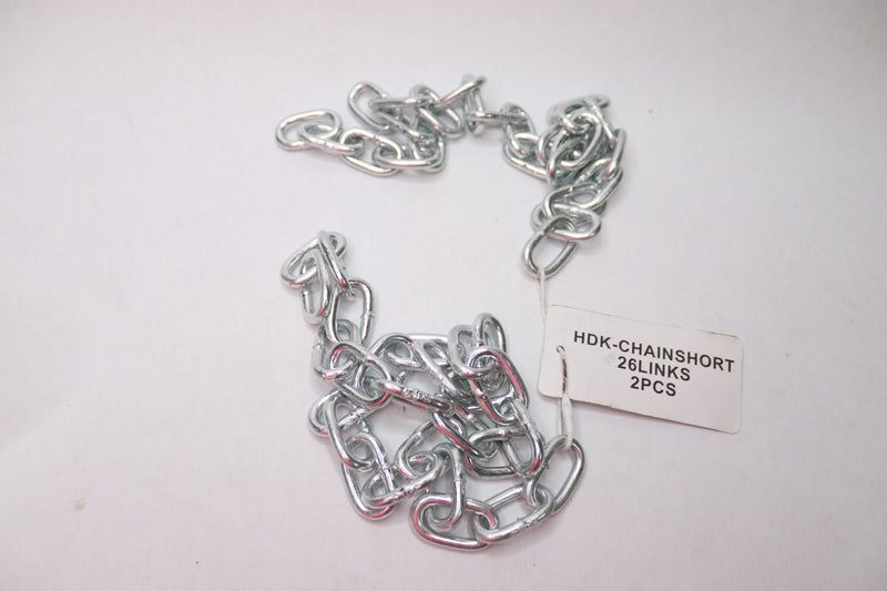 (2-Pk) HDK Long & Short Chains Silver HDK-CHAINSHORT