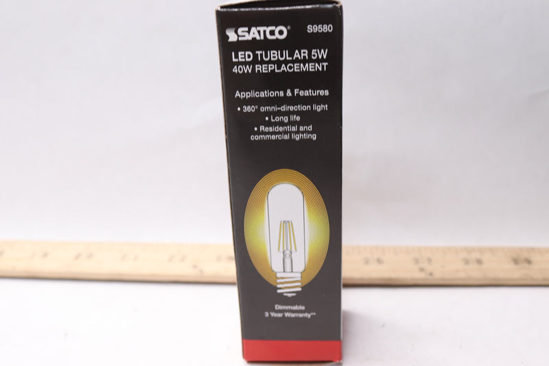 Satco Light Bulb Medium Screw Base Clear LED 4.5W 120V T10 S9580