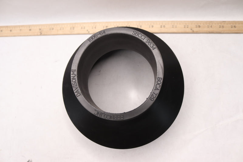 Fernco Flexible Coupling PVC Concrete to C.I. or Plastic Black 6" x 4" 1006-64