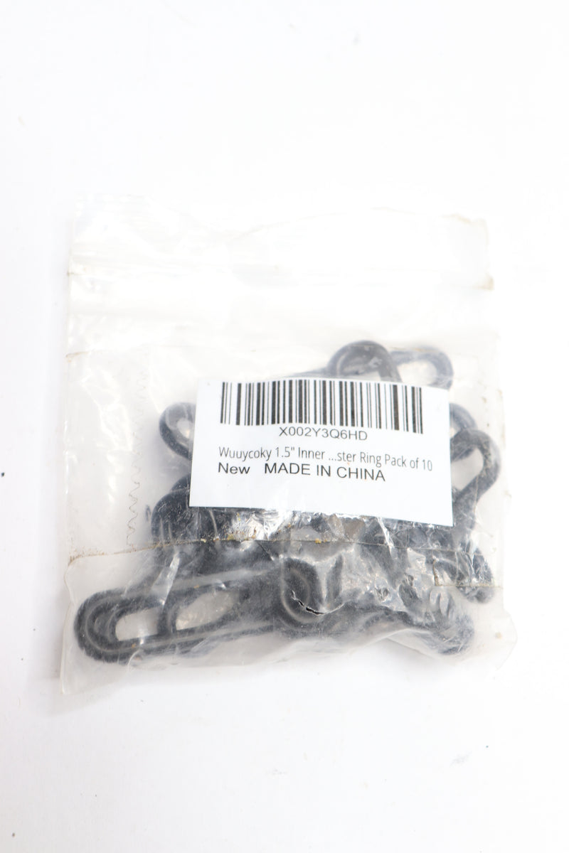 (10-Pk) Wuuycoky Triangle Buckle Torsion Head Adjuster Ring Black Zinc 1.5" ID