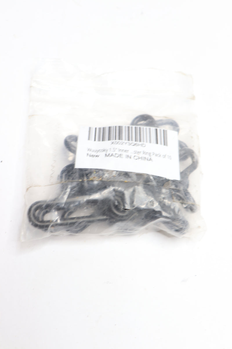 (10-Pk) Wuuycoky Triangle Buckle Torsion Head Adjuster Ring Black Zinc 1.5" ID