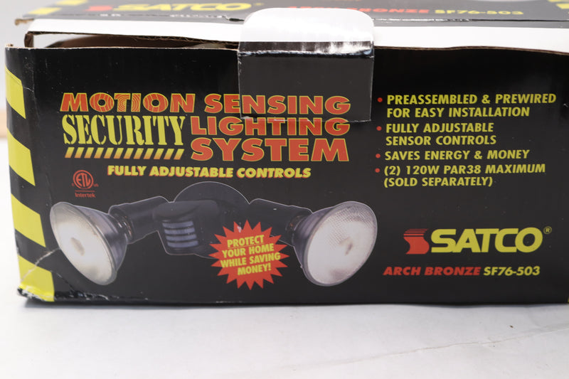 Satco Two Light Outdoor Security Flood Light with Motion Sensor SF76-503