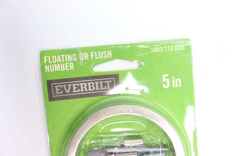 Everbilt Floating or Flush Plated House Number 9 Satin Nickel 5" 1003112828