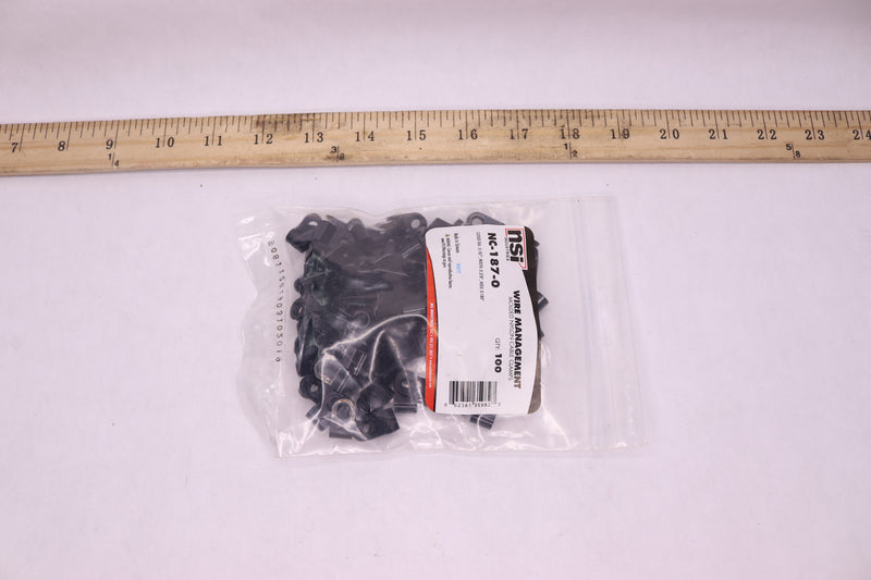 NSI Industries Standard Duty Nylon Cable Clamp Black 0.187" Diameter x 0.378" W