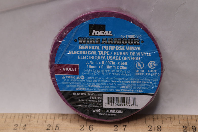 Ideal General Purpose Electrical Tape Violet 0.75." x 0.007" x 66' 46-1700C-VIO