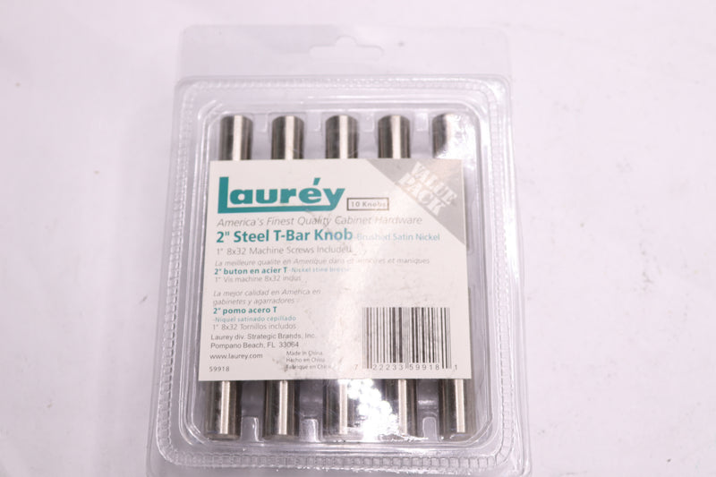 (10-Pk) Laurey T-Bar Knob Steel 2" 59918