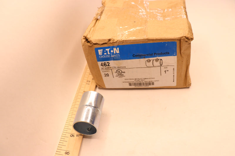 (20-Pk) Eaton Steel EMT Screw Coupling Set 1" 462